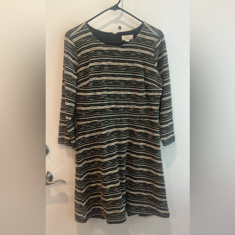 Striped Black and Gray Dress